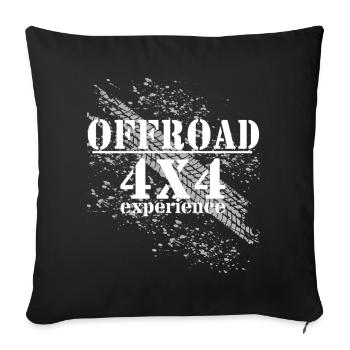 Offroad 4X4 experience - Sofa pillow with filling 45cm x 45cm - black - Front