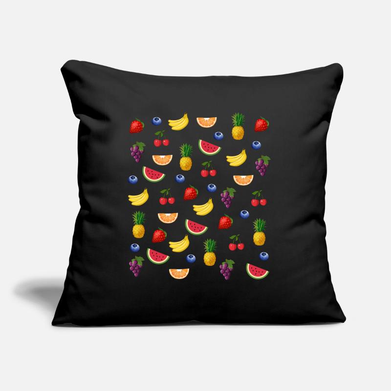 fruit pattern strawberry grape cherry pineapple Sofa pillow with filling 45cm x 45cm