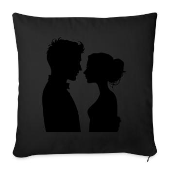 Mariage de couple Mariage de couple - Coussin et housse de 45 x 45 cm - noir - Devant