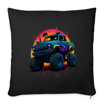 Monstertruck - Sofakissen mit Füllung 45 x 45 cm - Schwarz - Vorne