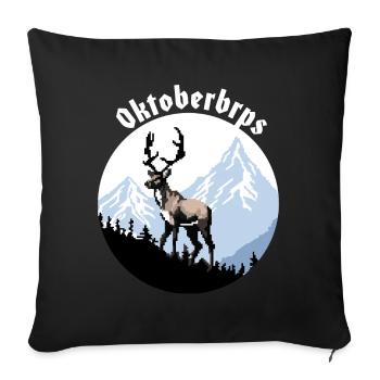 Oktoberbrps Volksfest Retro Gaming Hirsch à Alpen - Coussin et housse de 45 x 45 cm - noir - Devant