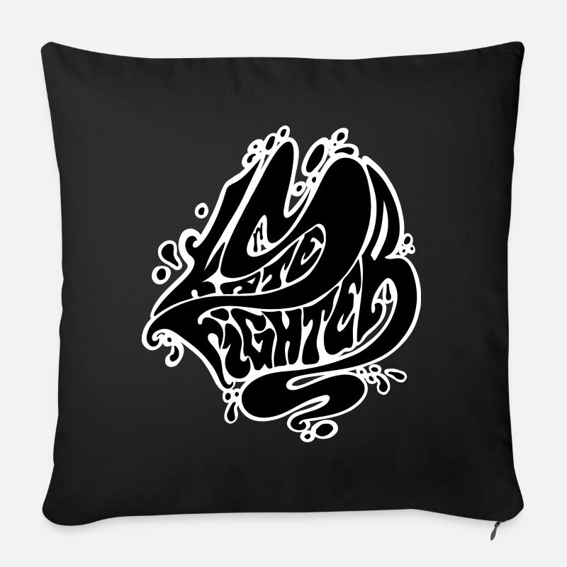 Skate Fighter - Coussin et housse de 45 x 45 cm - noir