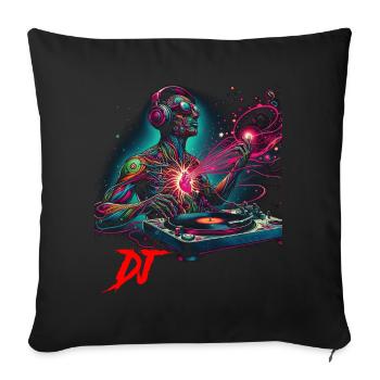 Dj - Sofa pillow with filling 45cm x 45cm - black - Front