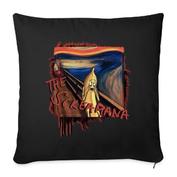 "The Screamana" - Sofakissen mit Füllung 45 x 45 cm - Schwarz - Vorne