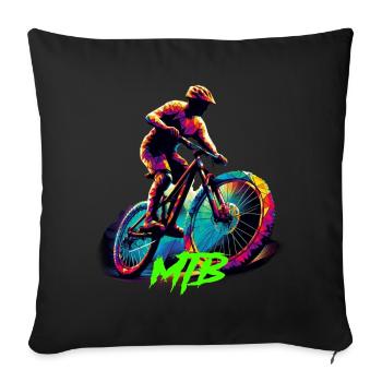 MTB Bike - Sofa pillow with filling 45cm x 45cm - black - Front