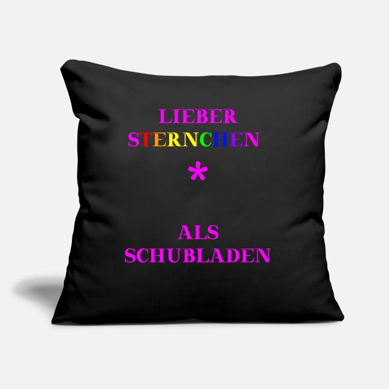 Lieber Sternchen als Schubladen Geschenkidee Sofakissen mit Füllung 45 x 45 cm