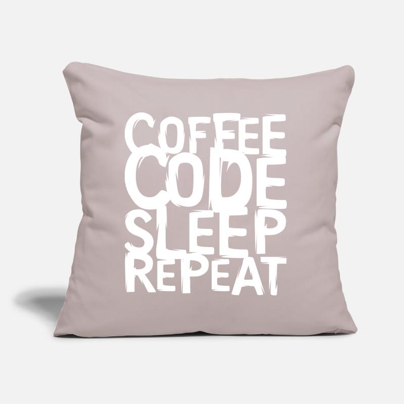 coffee code Programmer - Computer Science Work Logo Sofa pillow with filling 45cm x 45cm