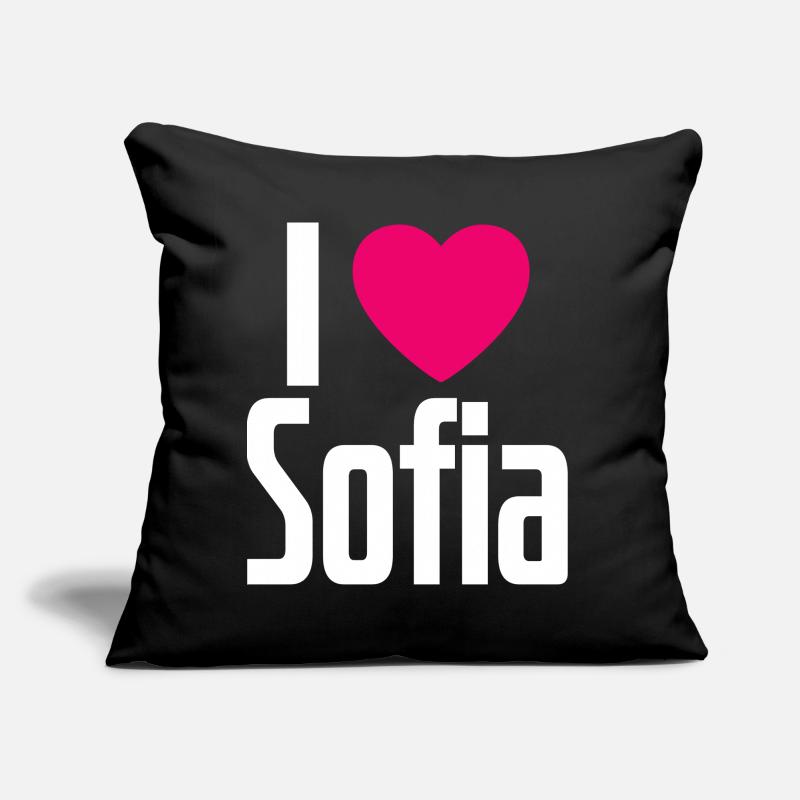 I Love Sofia Pink Heart I Love Sofia Sofa pillow with filling 45cm x 45cm