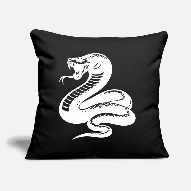 Silhouette du python serpent Coussin et housse de 45 x 45 cm