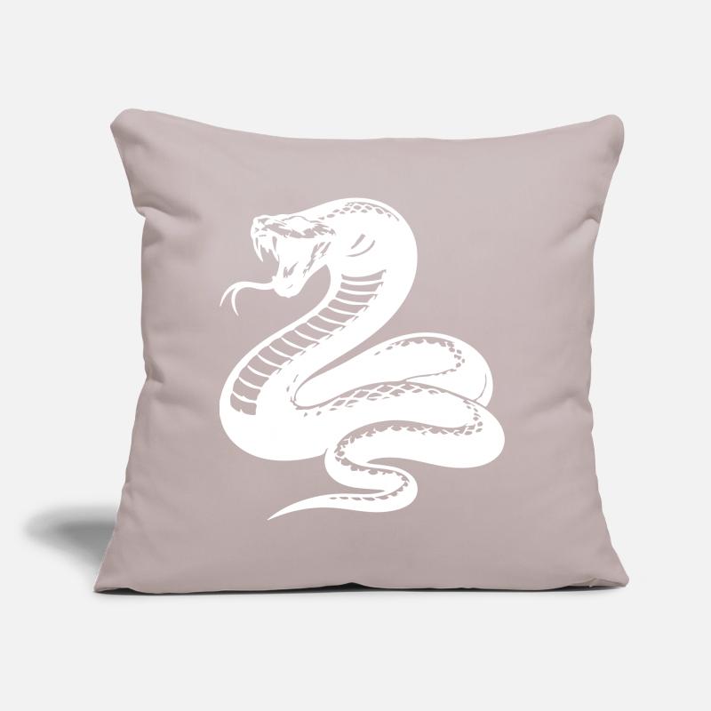 Silhouette du python serpent Coussin et housse de 45 x 45 cm