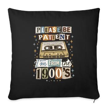 Nostalgie rétro sur cassette - Coussin et housse de 45 x 45 cm - noir - Devant
