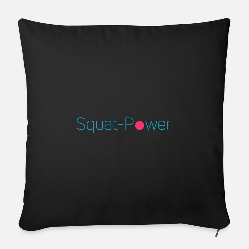 Squat Power 03 - Sofakissen mit Füllung 45 x 45 cm - Schwarz