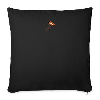 Fuchs mit Spuren - Sofakissen mit Füllung 45 x 45 cm - Schwarz - Vorne