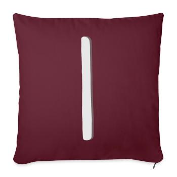 Futhark Runic Alphabet Isa - Sofa pillow with filling 45cm x 45cm - burgundy - Front