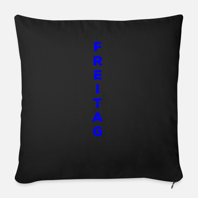 Freitag - blau - Sofakissen mit Füllung 45 x 45 cm - Schwarz