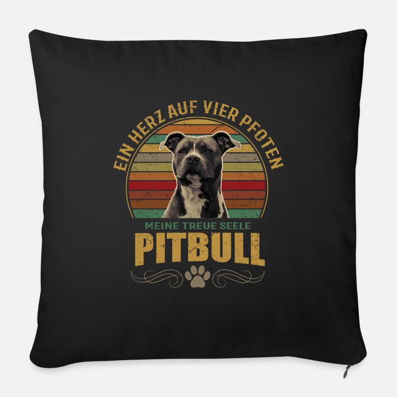 Pitbull - Sofakissen mit Füllung 45 x 45 cm - Schwarz