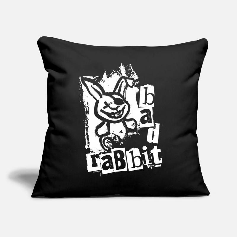 Bad Rabbit - Lapin lapin effronté Lapin Coussin et housse de 45 x 45 cm