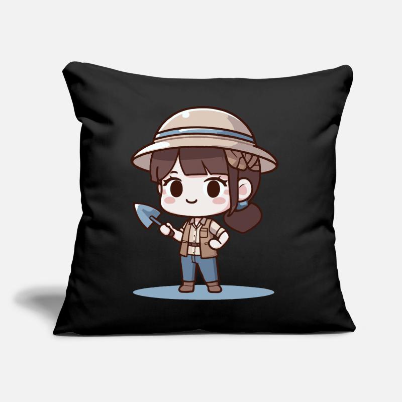 Archéologue Chibi Coussin et housse de 45 x 45 cm
