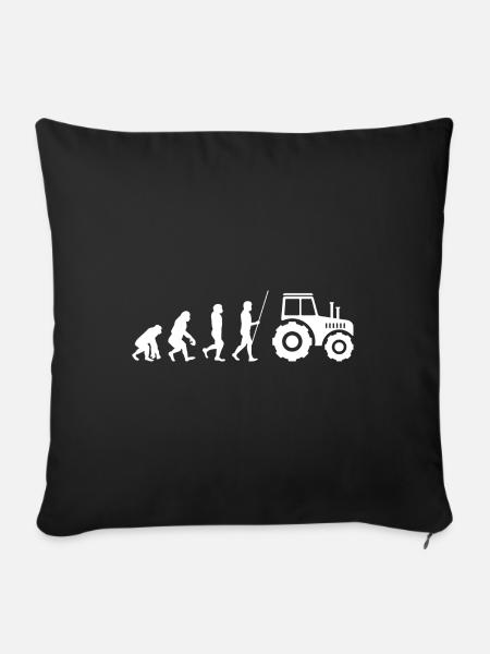 Farmer Evolution - Sofakissen mit Füllung 45 x 45 cm - Schwarz