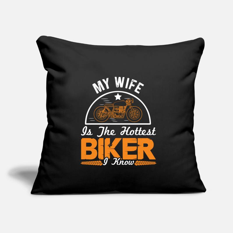 motorrad ehefrau spruch Sofakissen mit Füllung 45 x 45 cm
