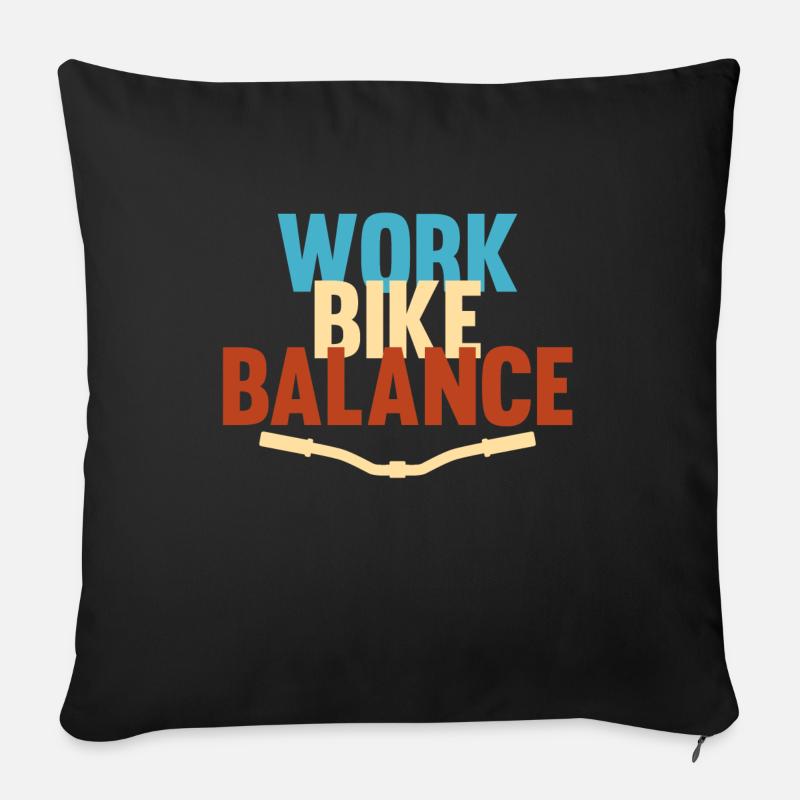 Fahrrad - Sofakissen mit Füllung 45 x 45 cm - Schwarz