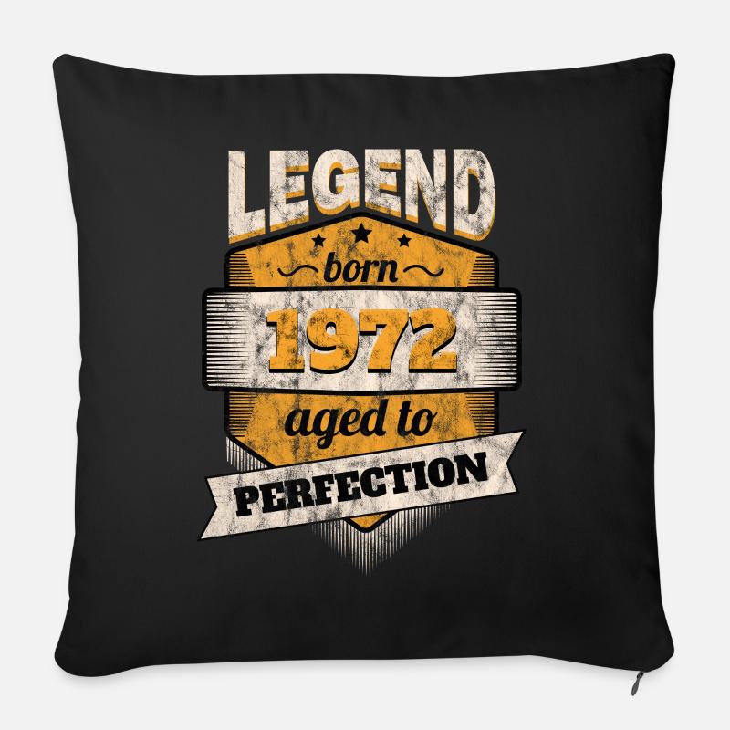 1972 - Coussin et housse de 45 x 45 cm - noir
