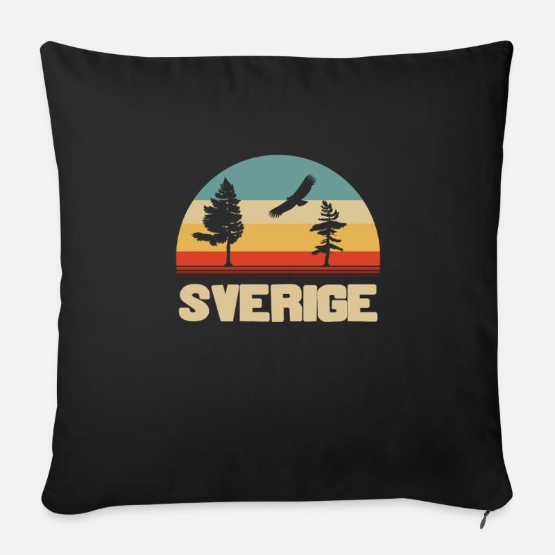 schweden - Sofakissen mit Füllung 45 x 45 cm - Schwarz