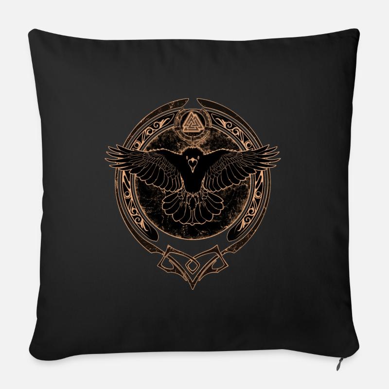 Valknut Rabe - Sofakissen mit Füllung 45 x 45 cm - Schwarz