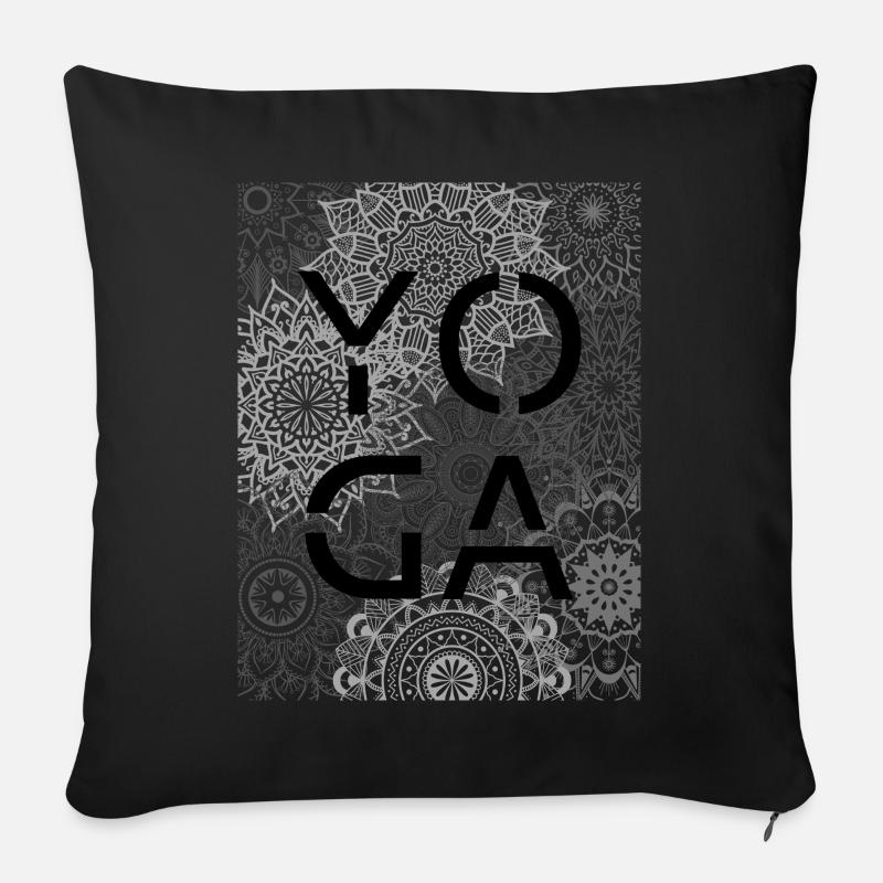 Yoga - Sofakissen mit Füllung 45 x 45 cm - Schwarz