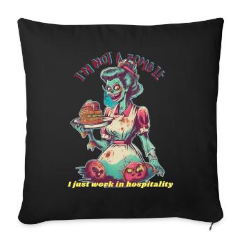 zombie waitress - Sofa pillow with filling 45cm x 45cm - black - Front