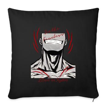 Joseph le Sans Visage - Coussin et housse de 45 x 45 cm - noir - Devant