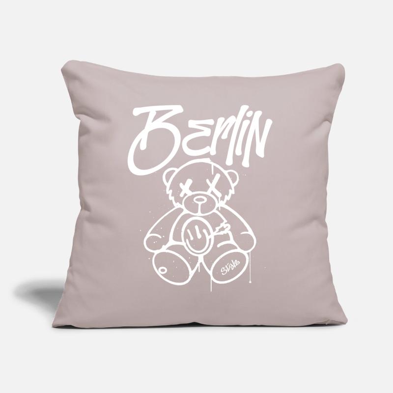 Berlin Style Berliner Bär Maskottchen Geschenk Sofakissen mit Füllung 45 x 45 cm