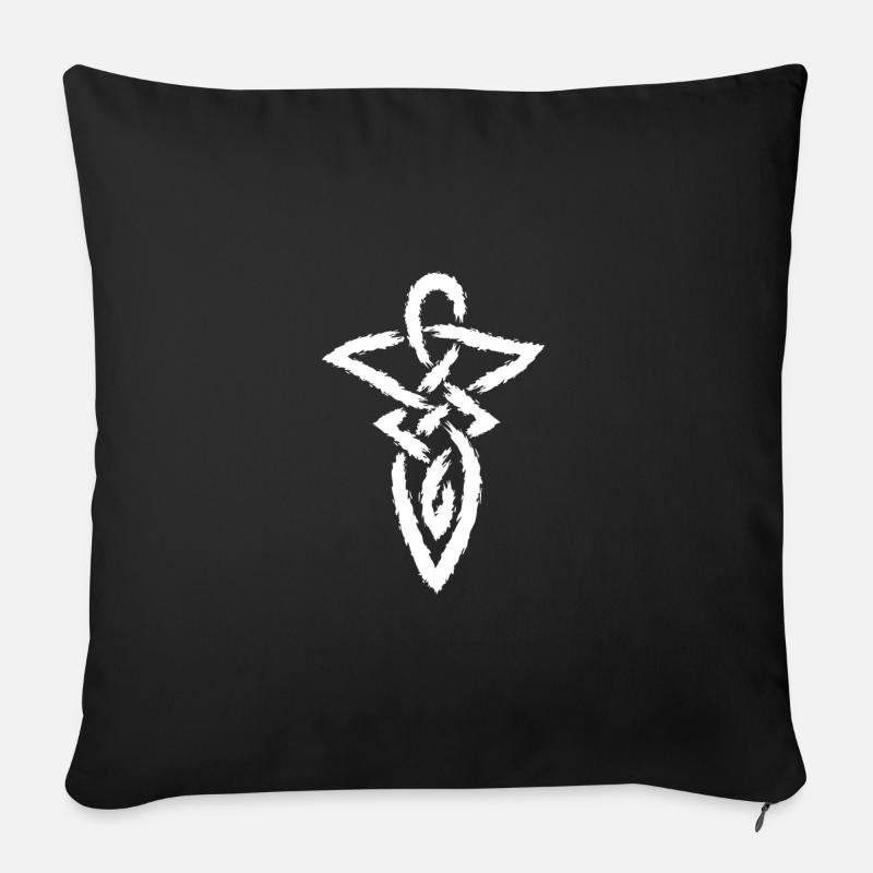 Keltische Knoten Unendlichkeit - Sofakissen mit Füllung 45 x 45 cm - Schwarz