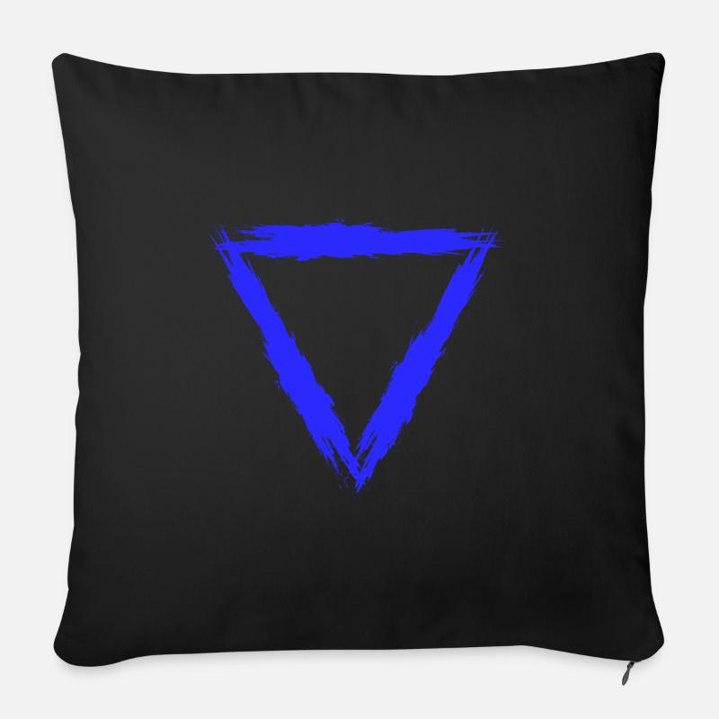 Element Symbol Wasser - Sofakissen mit Füllung 45 x 45 cm - Schwarz