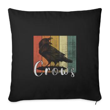 crow - Sofa pillow with filling 45cm x 45cm - black - Front