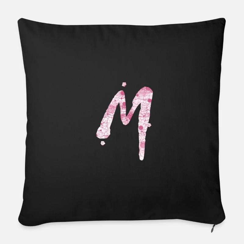 m - Sofakissen mit Füllung 45 x 45 cm - Schwarz