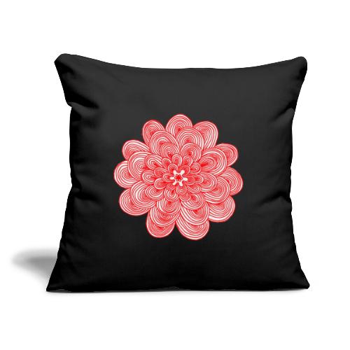 hypnotic flower red - Cuscino da divano 45 x 45 cm con riempimento