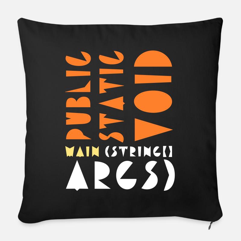 Öffentliche statische Leere - Sofakissen mit Füllung 45 x 45 cm - Schwarz