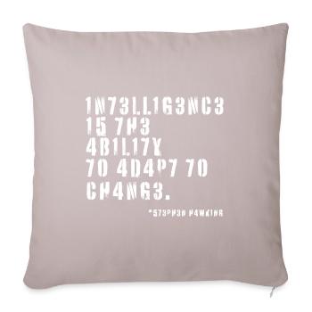 Intelligence Stephen Hawking - Sofa pillow with filling 45cm x 45cm - light taupe - Front