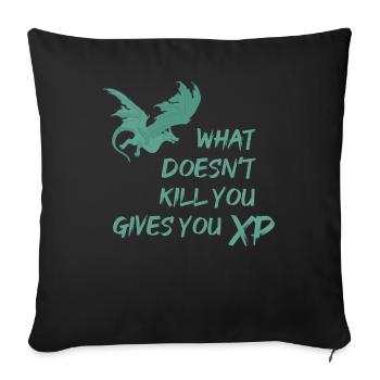 Gaming dungeon role-playing game - Sofa pillow with filling 45cm x 45cm - black - Front