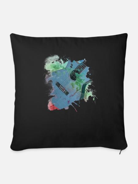 gitarren gitarre - Sofakissen mit Füllung 45 x 45 cm - Schwarz