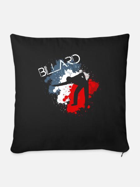 billard - Sofakissen mit Füllung 45 x 45 cm - Schwarz