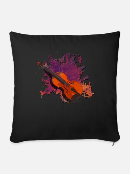 geige - Sofakissen mit Füllung 45 x 45 cm - Schwarz