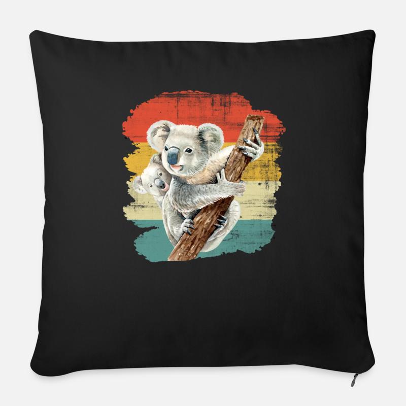 koala - Sofakissen mit Füllung 45 x 45 cm - Schwarz