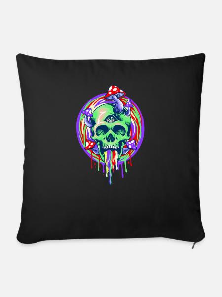 Magic Mushroom - Sofakissen mit Füllung 45 x 45 cm - Schwarz