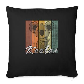 Koala bear - Sofa pillow with filling 45cm x 45cm - black - Front