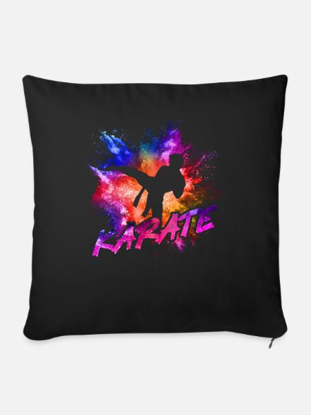 Karate - Sofakissen mit Füllung 45 x 45 cm - Schwarz