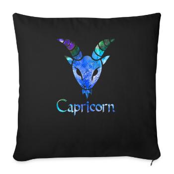 Capricorne - Coussin et housse de 45 x 45 cm - noir - Devant