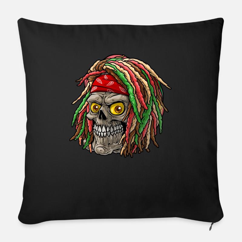 reggae - Coussin et housse de 45 x 45 cm - noir