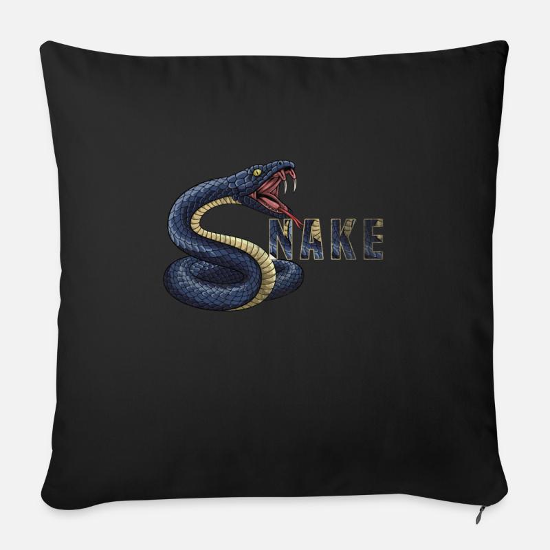 Snake - Sofa pillow with filling 45cm x 45cm - black